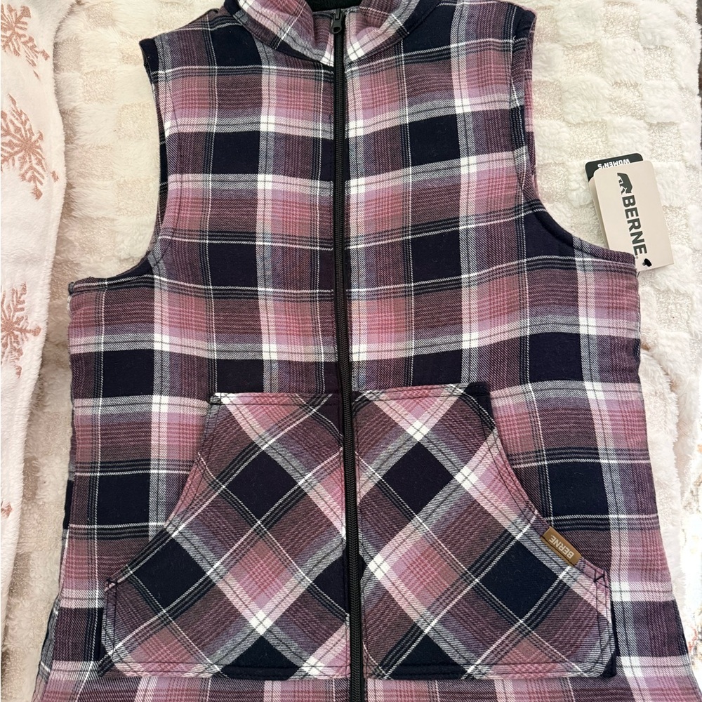 Berne Plaid Fleece Interior Vest